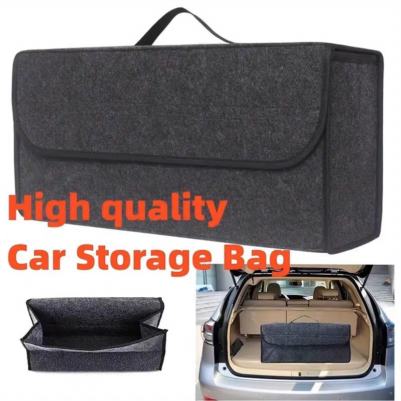 Felt trunk storage, easy to fold, customizable, logo, large capacity storage, simple and fashionable car storage box