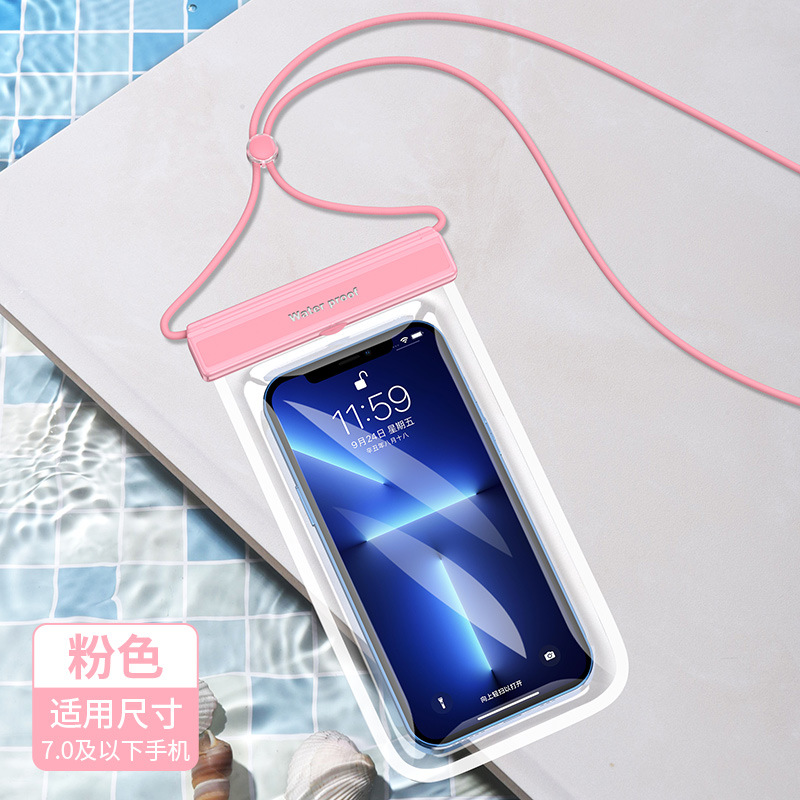 Picture of Mobile Phone Waterproof Bag Tpu Touch Screen Waterproof Phone Pouch Flip Full Transparent Protective Case Wholesale Outdoor