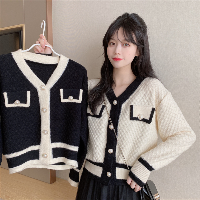 Knitted Sweater New Women's Tops Lazy Japanese Retro Lady Style Cardigan Outer Jacket
