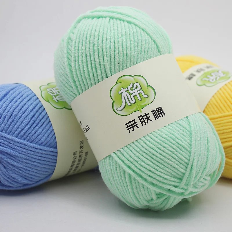 5 strands of combed milk cotton baby wool hand-knitted doll blanket cotton thread thick woven material package a generation of hair