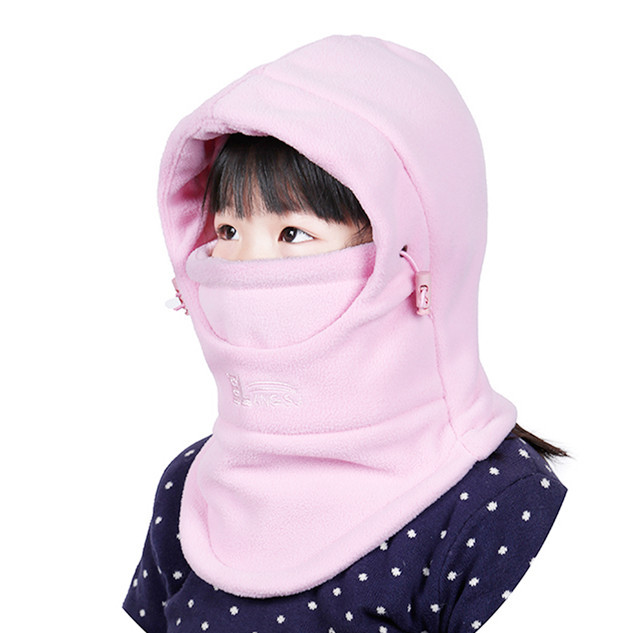 Picture of Hat Autumn and Winter Genuine Kidsren's Neck Scarf Hood Double-Layer Thickeneded Cold-Proof Warm Hat Kidsren Going to School Windproof Hood