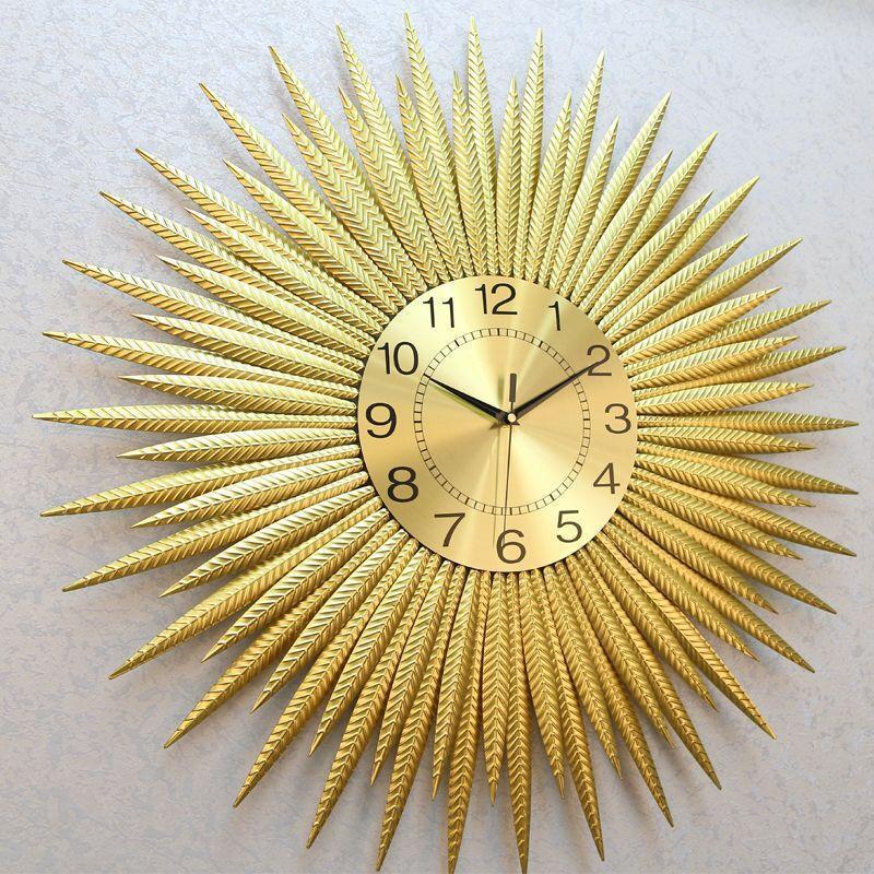 Picture of Nordic Wall Clock Living Room Advanced Sense Modern Simple Decorative Painting Creative Clock Iron Light Luxury Watch Cross-border Explosions