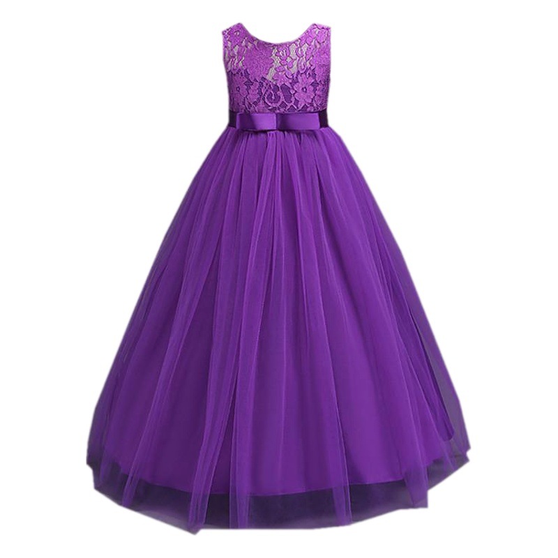 European and American Girls dress Children's Princess Dress Lace Mop Dress Large Children's Evening Dress girlsdress