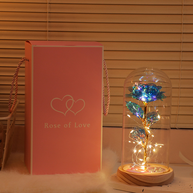 Picture of Immortal bouquet rose night light ornament bedroom decoration birthday gift for girlfriend girl children student Qixi Festival