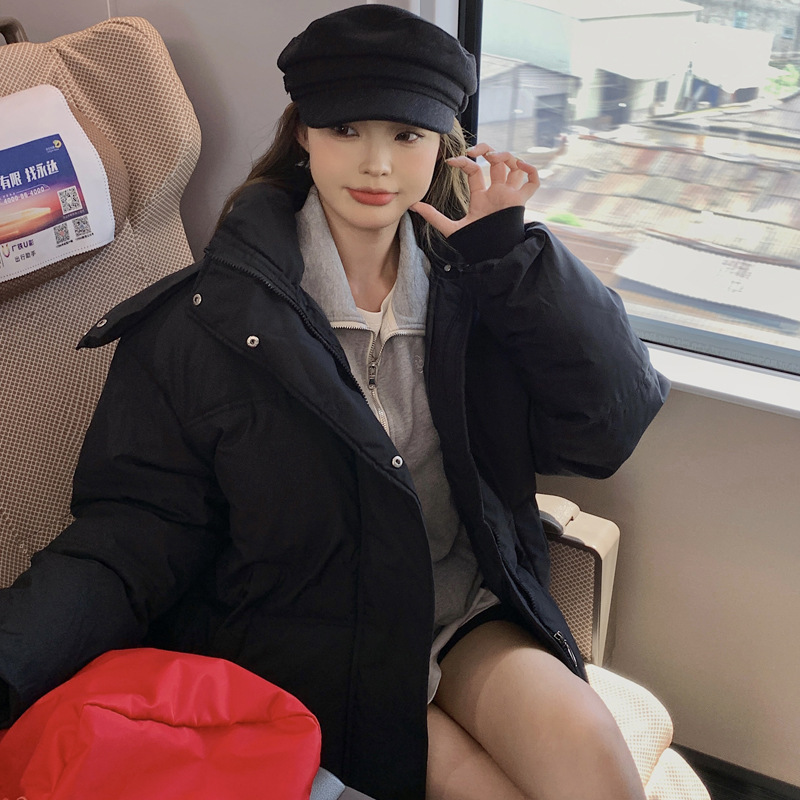 Picture of Cross-border New Cotton-padded Coat Women's Short Korean-style Design Sense Hooded Thickened Bread Suit