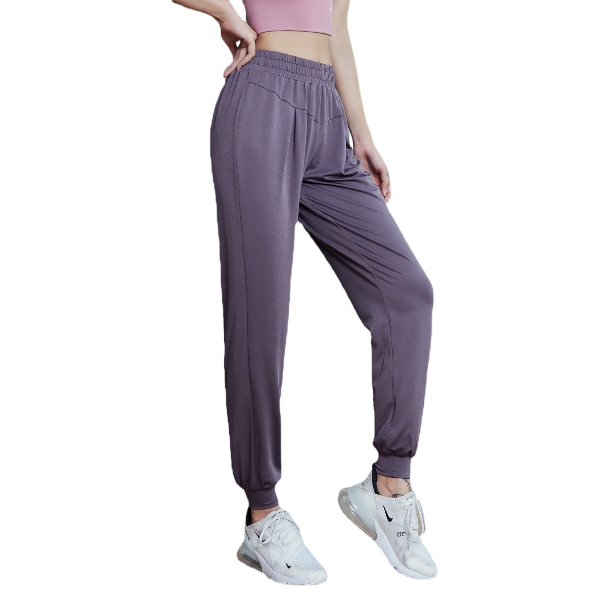 Cross-border plus size Chubby mm Yoga Pants Women's Summer High Waist Loose Running Sports Fitness Pants Casual Fitness Pants