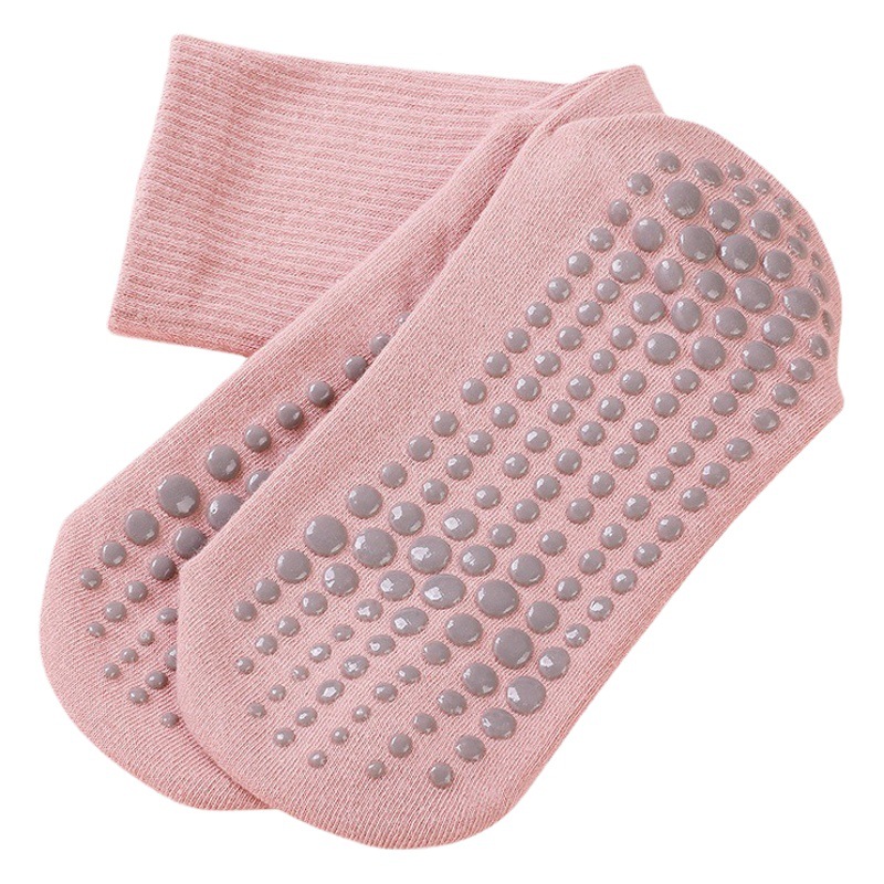 Manufacturer Wholesale Cotton Full-Cover Yoga Socks Non-Slip Rubberized Mid-Calf Socks Calf Yoga Socks Sweat-Absorbent Floor Socks for Women