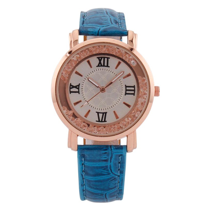 Foreign Trade Popular Douyin Live Broadcast Hot Selling Roman Pattern Flow Diamond Fashion Women's Watch Women's Watch Quartz Watch Belt Women's Model