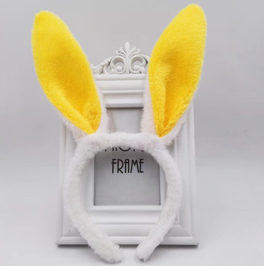 Picture of Easter Bunny Ears Headband Sequined Easter Bunny Plush Bunny Girl Small Animal Headband Props