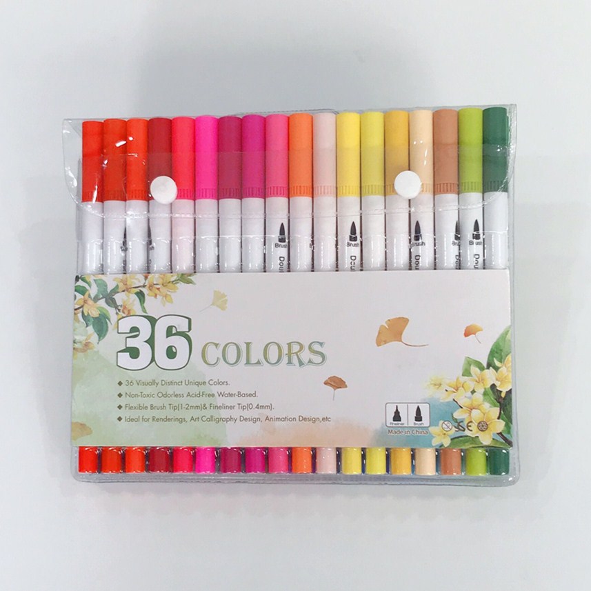 Picture of Amazon Double-Headed Hook Pen Color Marker Pen Soft-Head Watercolor Pen Art Supplies Children's Gift Painting Set