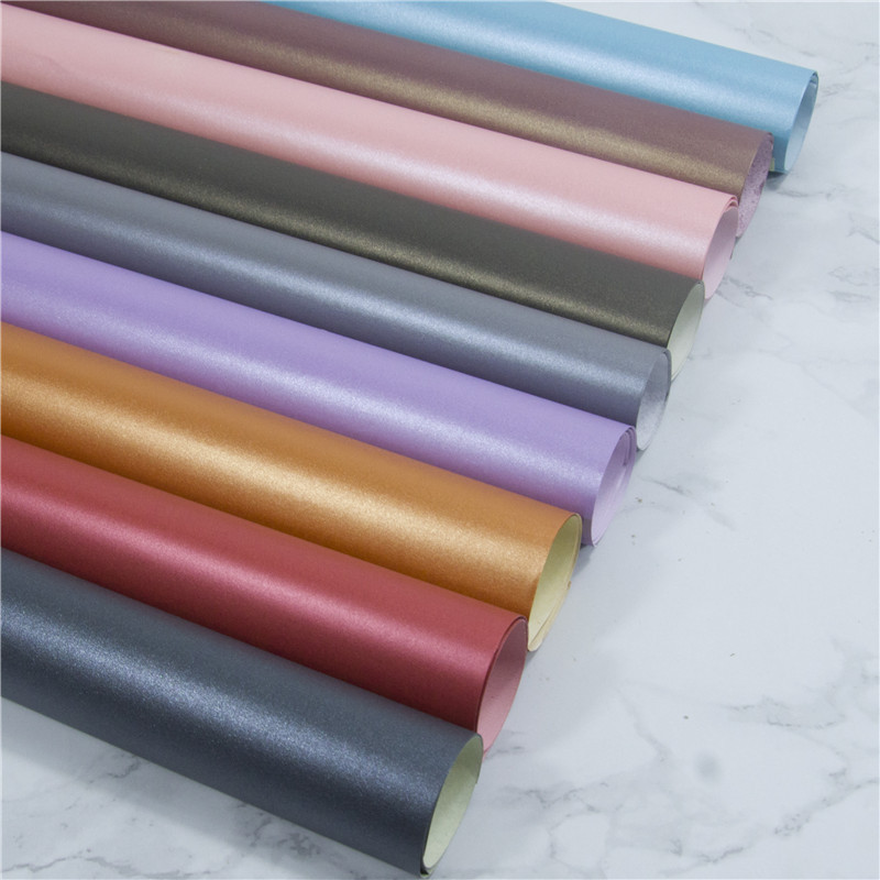 250g Double-Sided Pearlescent Paper Art Special Gift Wrapping Paper Handmade Cardboard Colored Paper Pearlescent Art