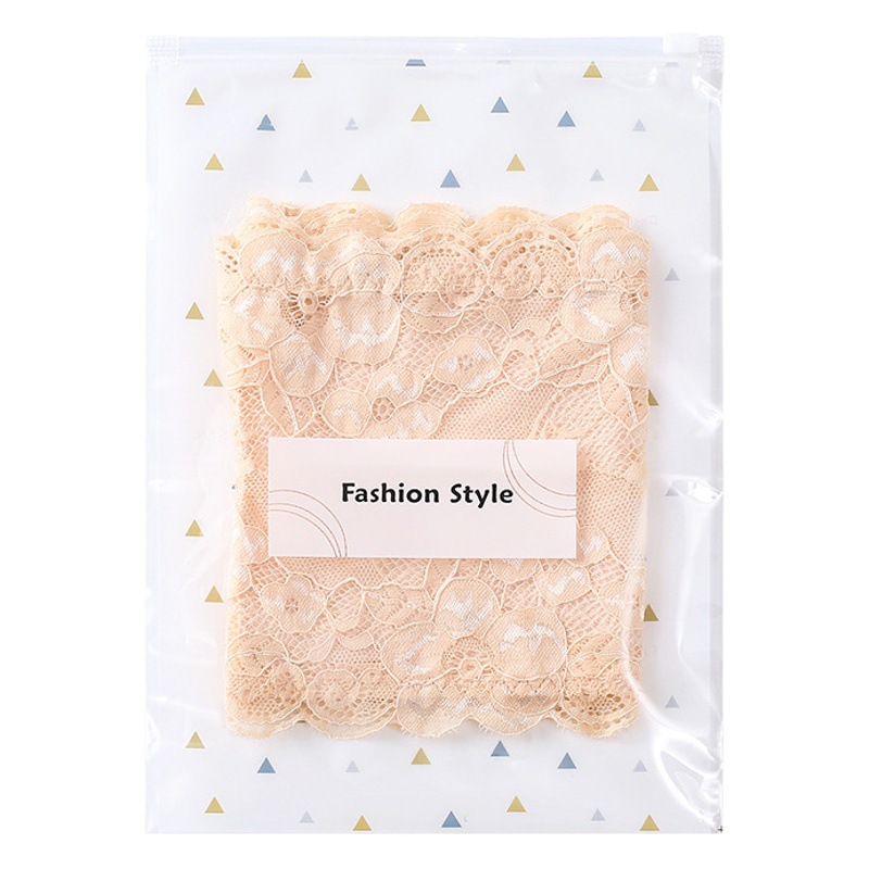 Transparent Pe Zipper Bag Clothing Underwear Packaging Bag Eva Frosted Underwear Socks Quantity Self-Sealing Bag Plastic Bag