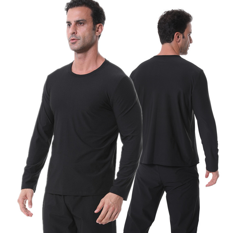 Sports Tight Clothes Sweat Suit Long-sleeved Men's Running Training Fitness Suit Windproof Quick-drying Sweat-stuffy Sauna Suit