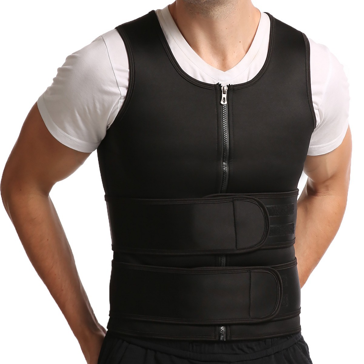 Amazon Men's Sports Body Shaper Neoprene Belly Tinting Vest Sweat-popping Fitness Tunic