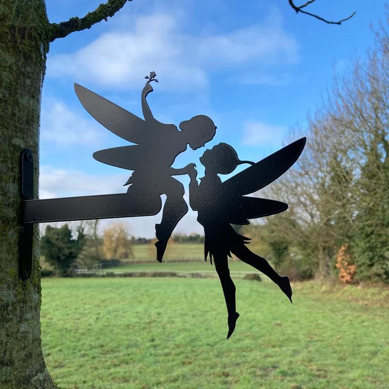Picture of Cross-border new elf pendant decoration flower fairy garden sculpture fairy garden metal iron crafts