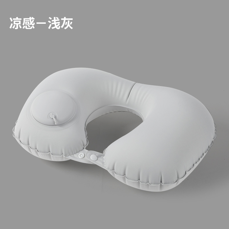 Picture of Inflatable U-shaped Pillow Cool Pressing Inflatable Pillow Travel Portable Neck Pillow Travel Sanbao Storage Pillow for Airplane