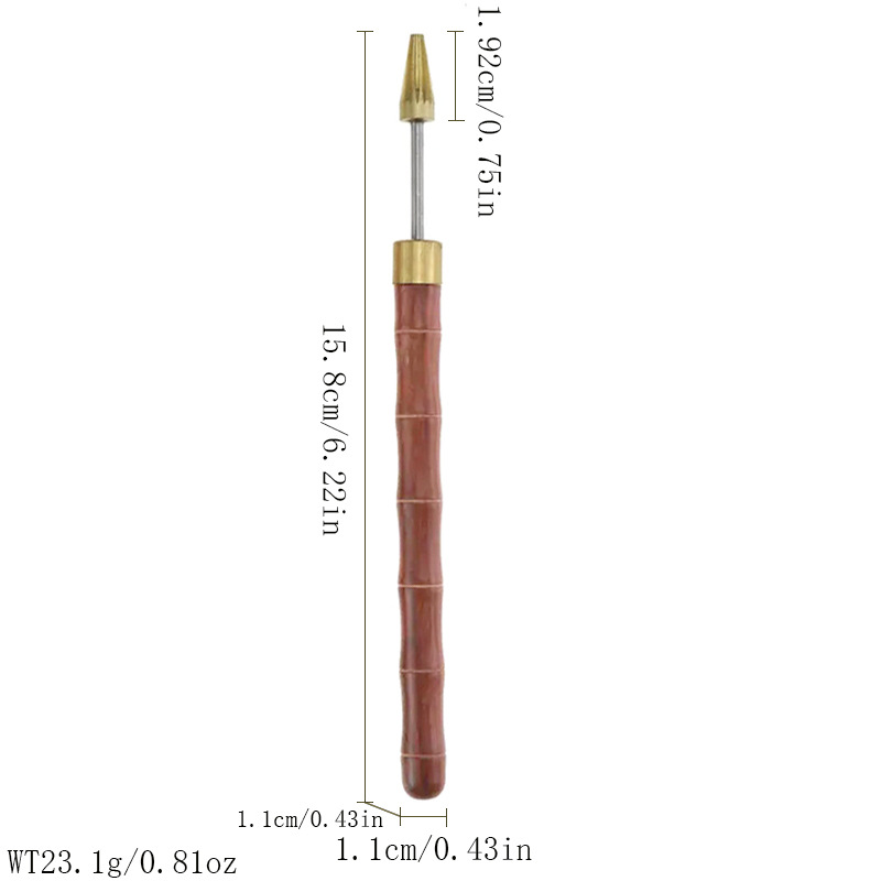 Picture of Leather Tool Edge Oil Tool Edge Oil Pen Sandalwood Handle Edge Oil Pen Leather Edge Oil Pen Oil Edge Tool