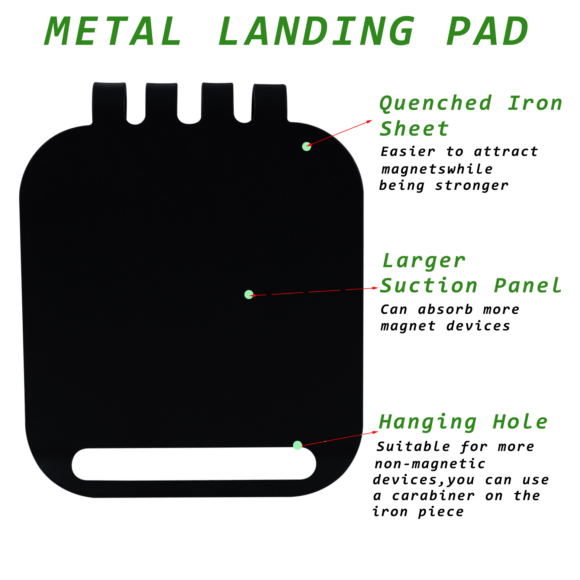 Metal Landing Pad Golf Metal Manganese Steel Bag Clip Convenient Multifunctional Magnetic Towel/Rangefinder Clip