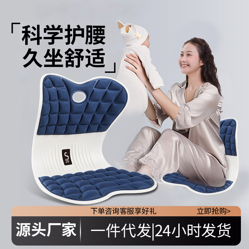 Ergonomic Sitting Posture Chair for Office, Long-Term Sitting, Waist-Protecting, Waist-Protecting Cushion, Posture Correction, Buttocks and Backrest Chair Integrated