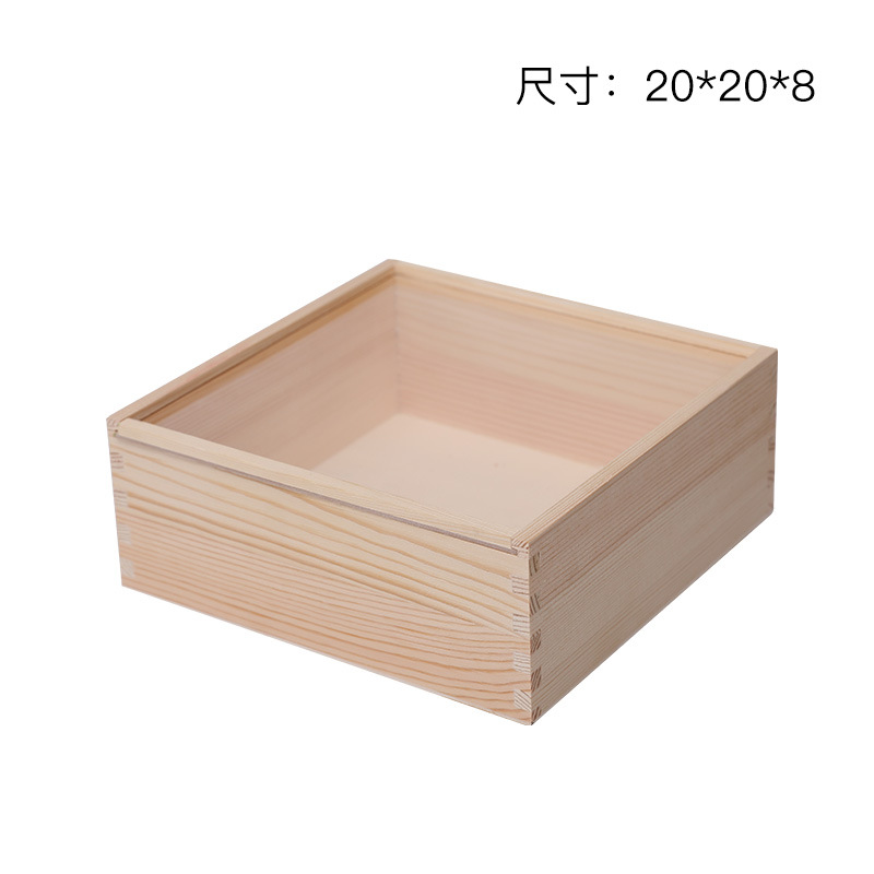 Picture of Accompanying Gift Wooden Box Simple Pine Gift Packaging Box Candy Box Immortal Flower and Wood Box Wooden Jewelry Storage Box