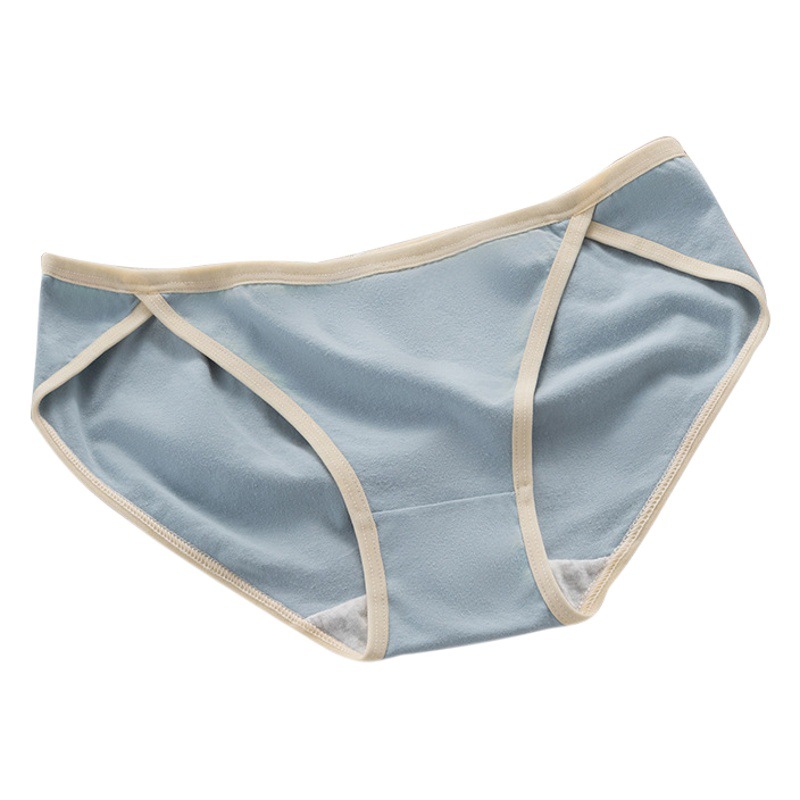 Japanese Style High Split Sexy Seamless Pure Cotton Underwear Girls Breathable Cotton Crotch Mid-Low Waist Hip Briefs Student Party