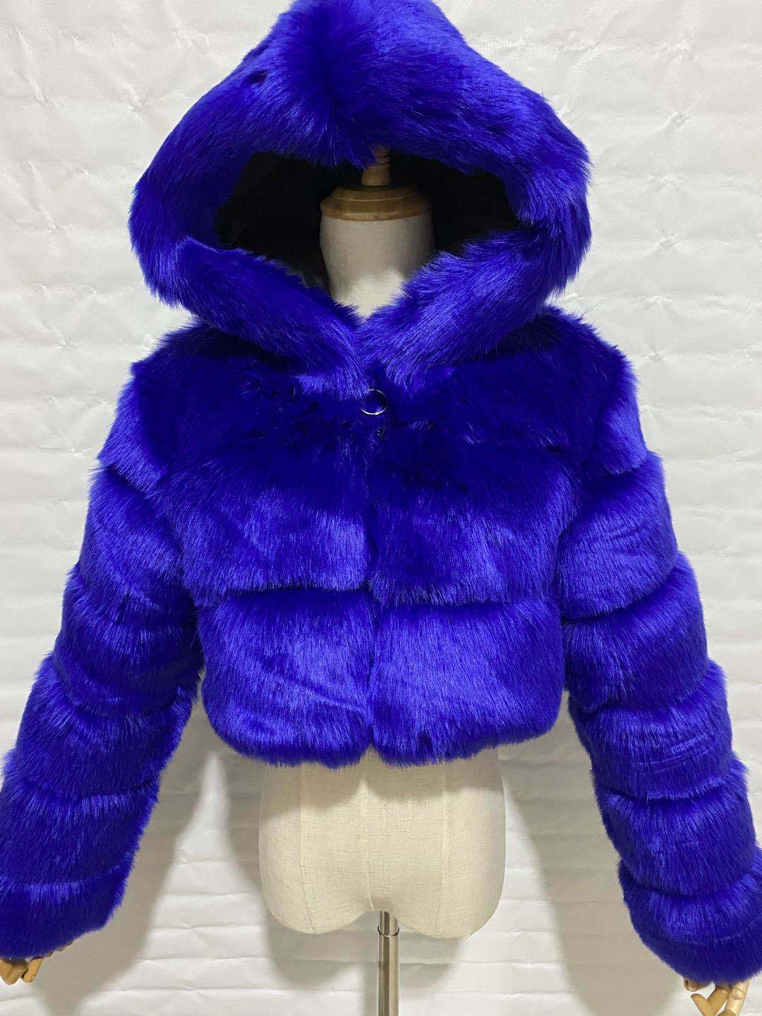 Picture of Imitation fur coat new European and American imitation fur coat factory wholesale Haining short imitation fur coat
