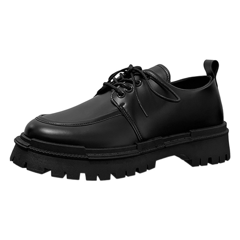 2025 New Leather Shoes Men's Shoes Hong Kong Style Japanese Style Forest Style Low-Top Small Leather Cross-Border Casual Shoes Martin Shoes Shoes