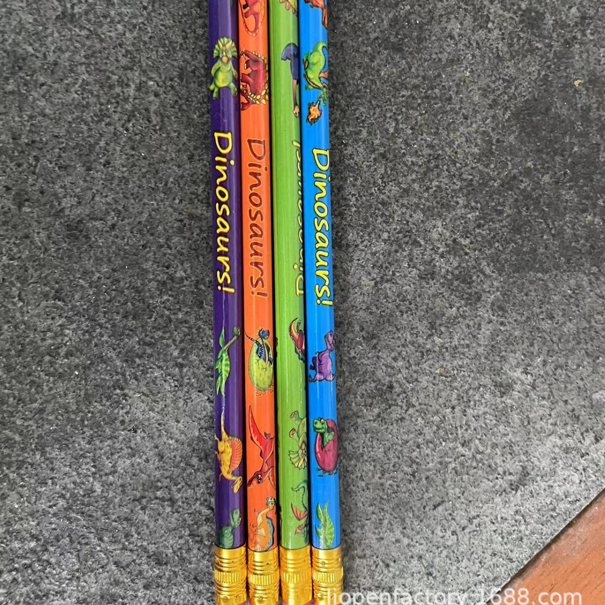 Wooden Pencil Children's Cartoon Theme Dinosaur·Hb Wooden Pencil Heat Transfer Pencil Can Be Patterned Fragrance