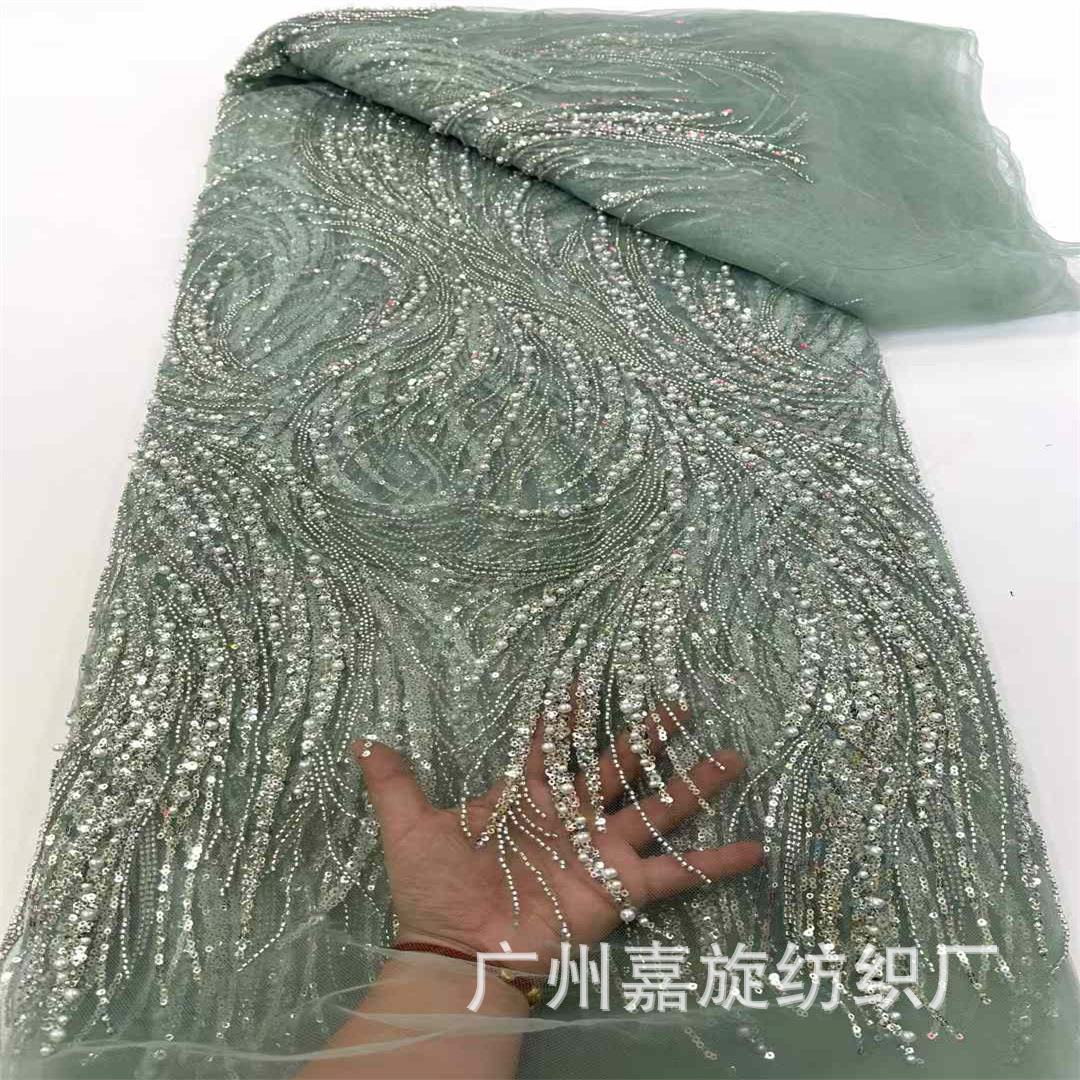 wedding fabric Amazon European and American dress fabric dress wedding dress cheongsam children's clothing sequins embroidered cloth