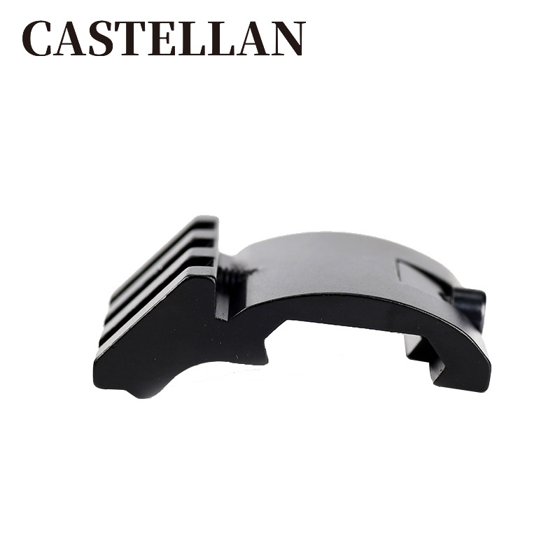 Picture of 45 degree curved rail guard Wood 45 degree side metal sight bracket 20mm rail airsoft Accessories