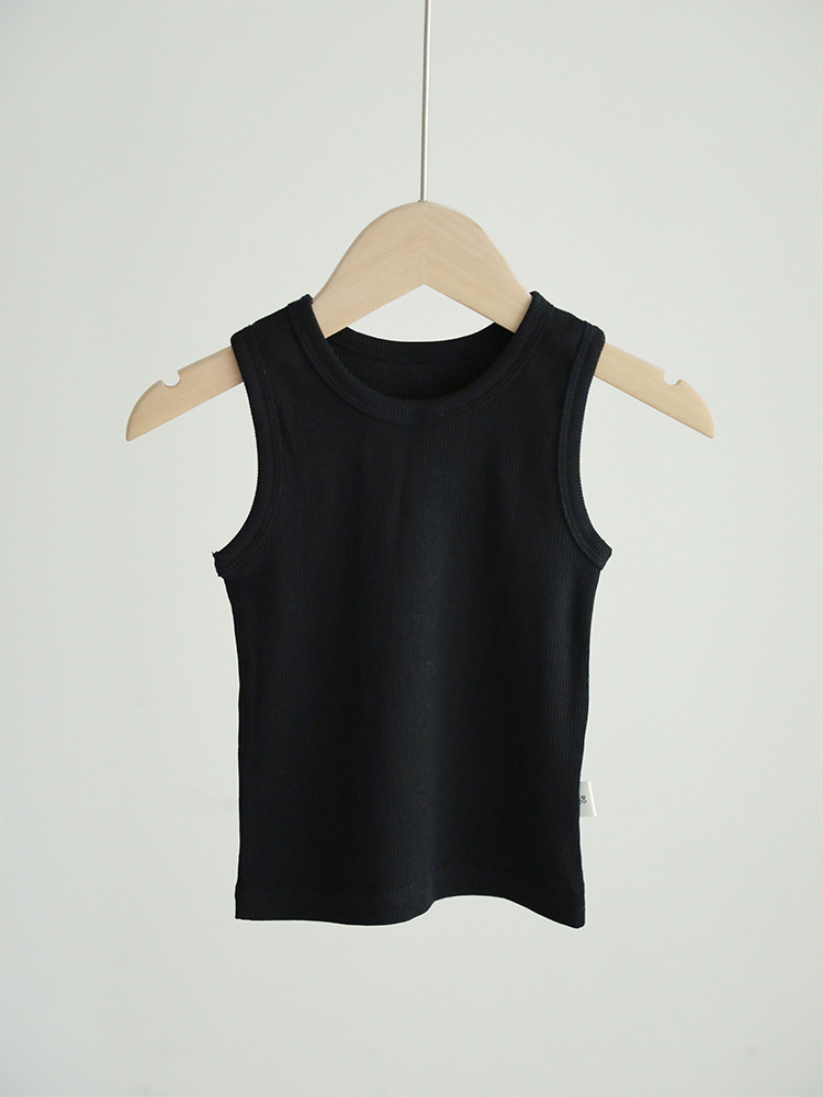 Picture of 2025 Children's Threaded Vest Youcan Silk Cotton Thin Round Neck Base Shirt Baby's Sleeveless T-shirt for Boys and Girls