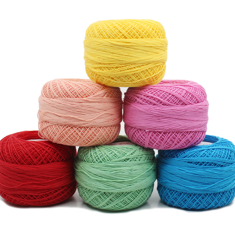 No. 8# lace thread mercerized linen crochet tablecloth coaster hook knitting wool wholesale