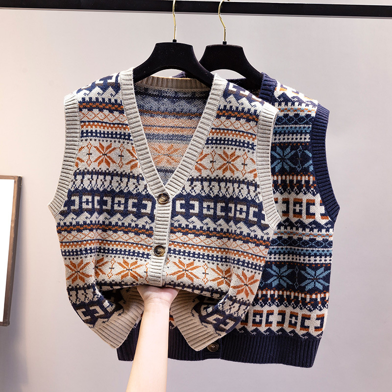 Picture of Vest Knitted Jacket Early Spring Autumn 2024 New Women's Loose Women's Sweater Cardigan Vest