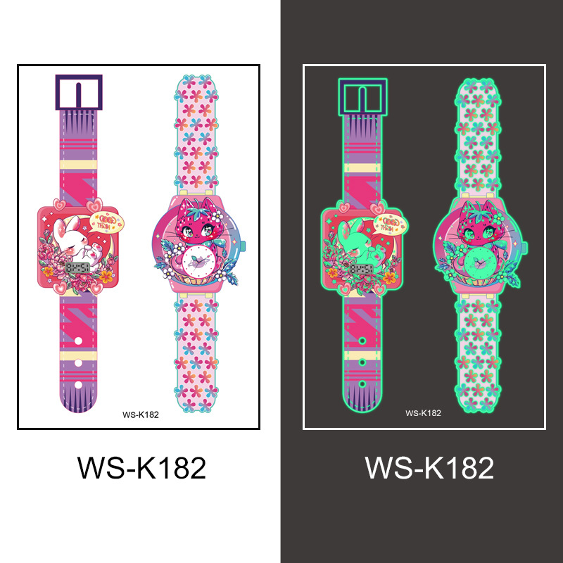 Picture of New cross-border waterproof children luminous watch tattoo stickers for boys and girls luminous watch tattoo stickers wholesale