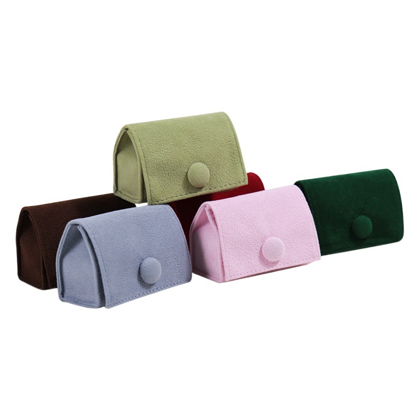 Pearl Fleece Snap Ring Bag Fashion Ring Bag Earring Bag Portable Mini Jewelry Jewelry Bag Jewelry Bag