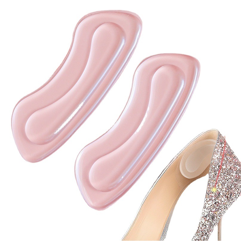 Pu Transparent Heel Stickers for Women, Anti-Chafing Foot Pads, Anti-Slip Heel Pads, Half-Size Insoles, Heel Stickers for High Heels, Shoe Pads for Men