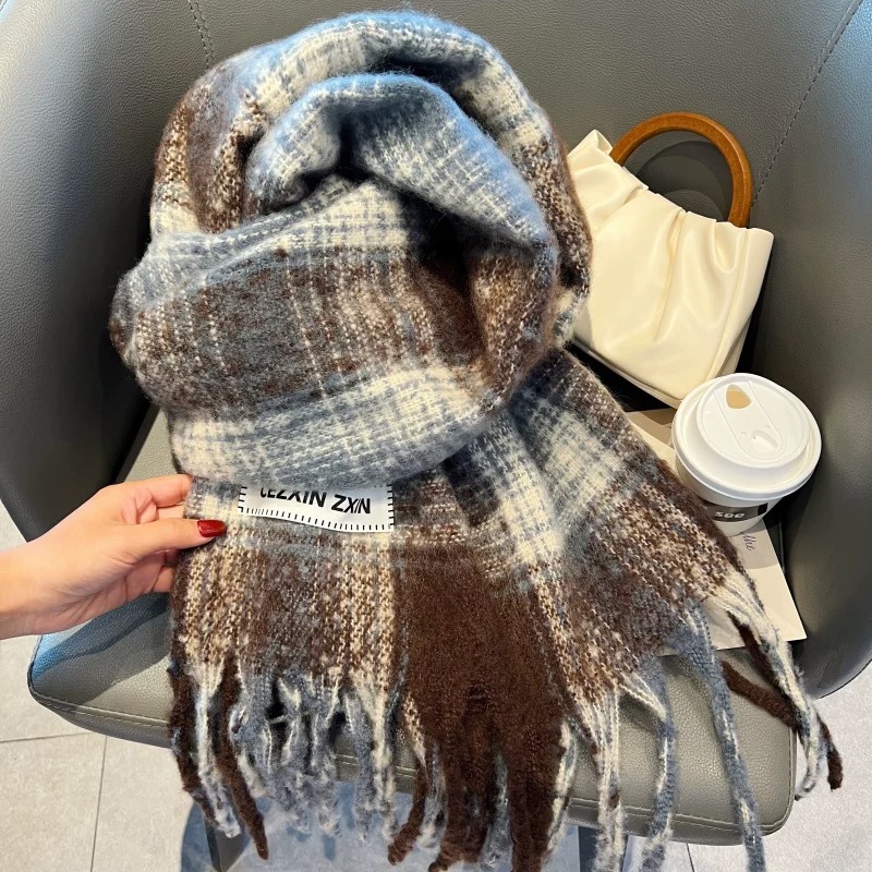 Picture of Cross-border solid color new imitation cashmere scarf women's autumn and winter thickened warm shawl solid color student scarf men's wholesale