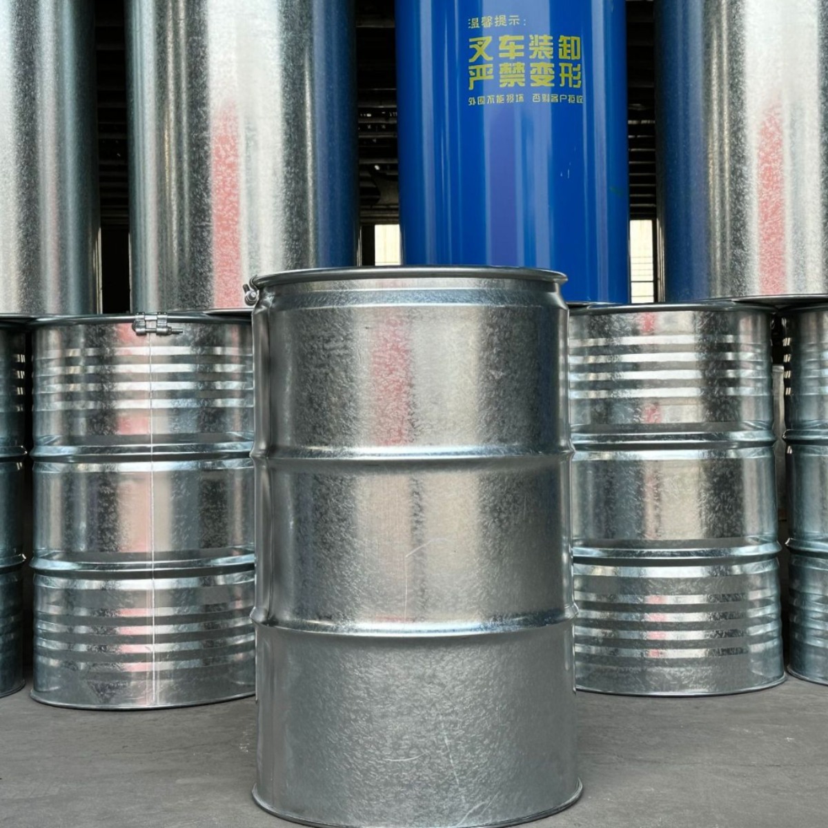 Manufacturers supply 200L export barrel 200kg iron barrel metal barrel export barrel wholesale open barrel reducing mouth