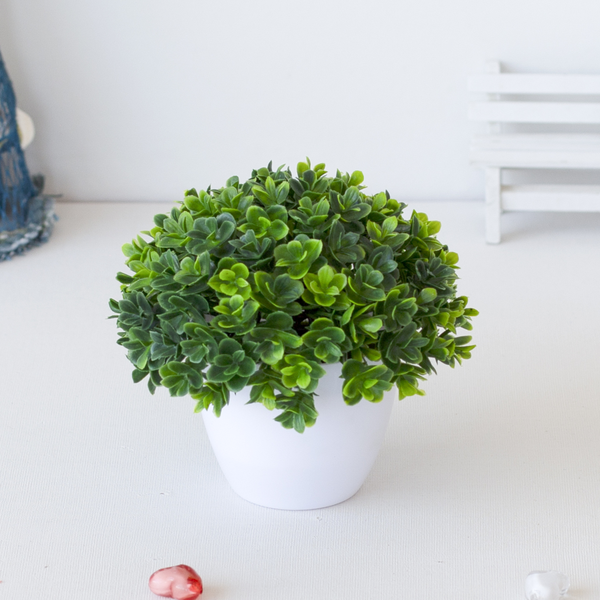Picture of Simulated Plant Bonsai Desktop Artificial Flower Plant Ornaments Flower Ball Grass Ball Potted Home Decoration Small Ornaments