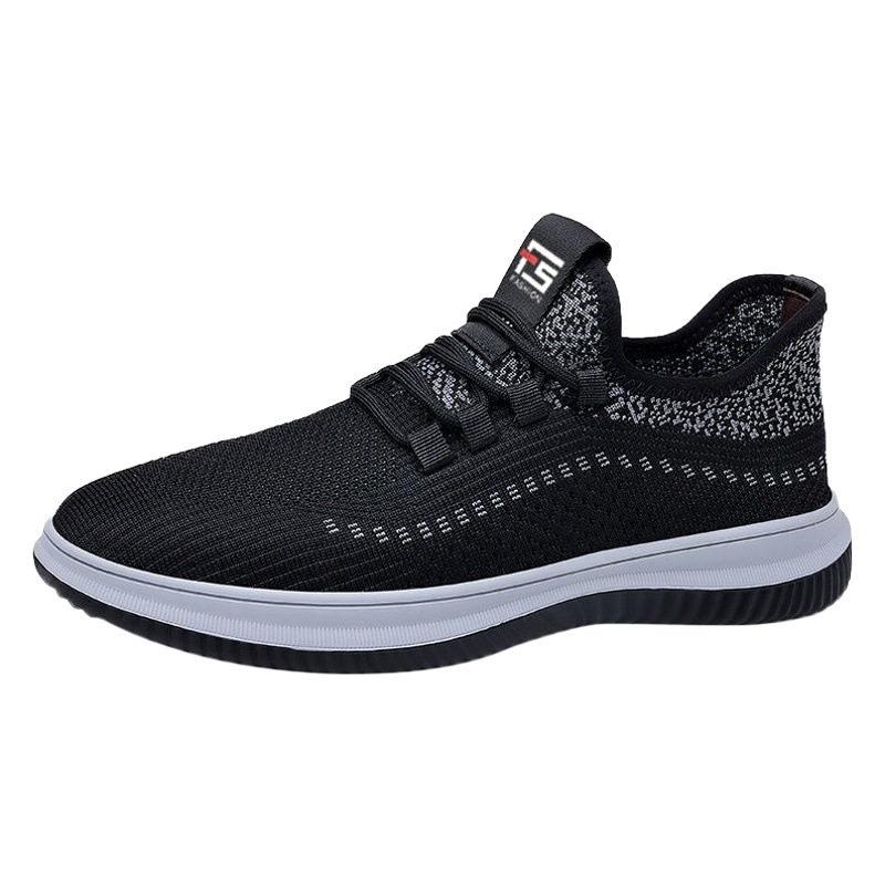 Shoes Men's Autumn Breathable Mesh Casual Shoes Thin Lace-up Soft Sole Running Shoes Trendy All-match Sports Men's Shoes