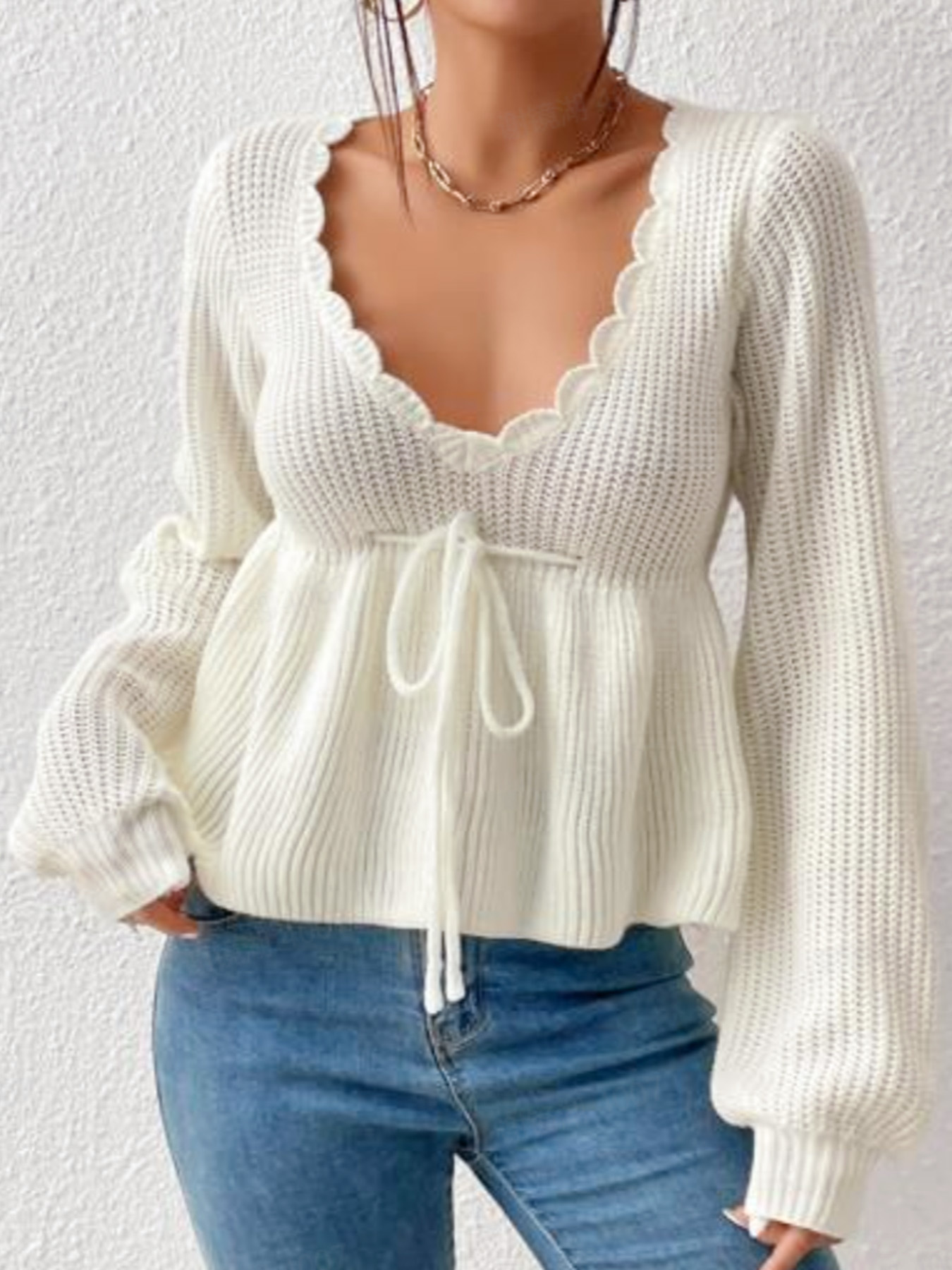 Foreign trade cross-border Europe and America Amazon source manufacturers pullover solid color strap sweater spring autumn winter