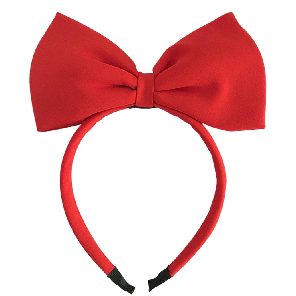 Children's Hair Accessories Snow White Headband Pure Handmade Red Bow Headband Chiffon Fabric Headband Party Performance
