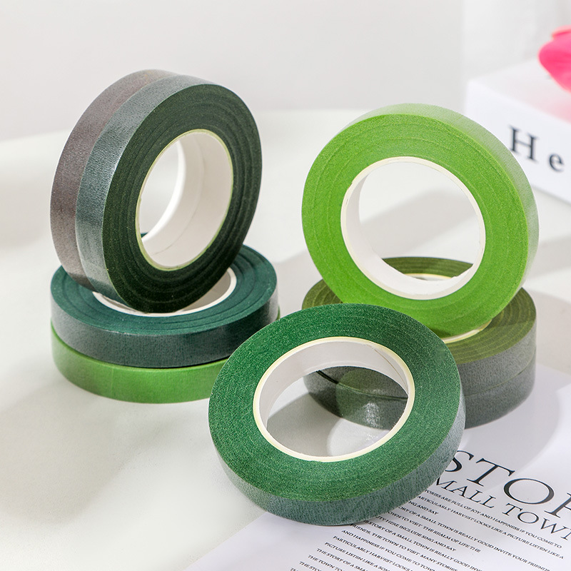 Handmade tape green tape floral tape silk mesh flower stocking flower handmade flower packaging material DIY27m