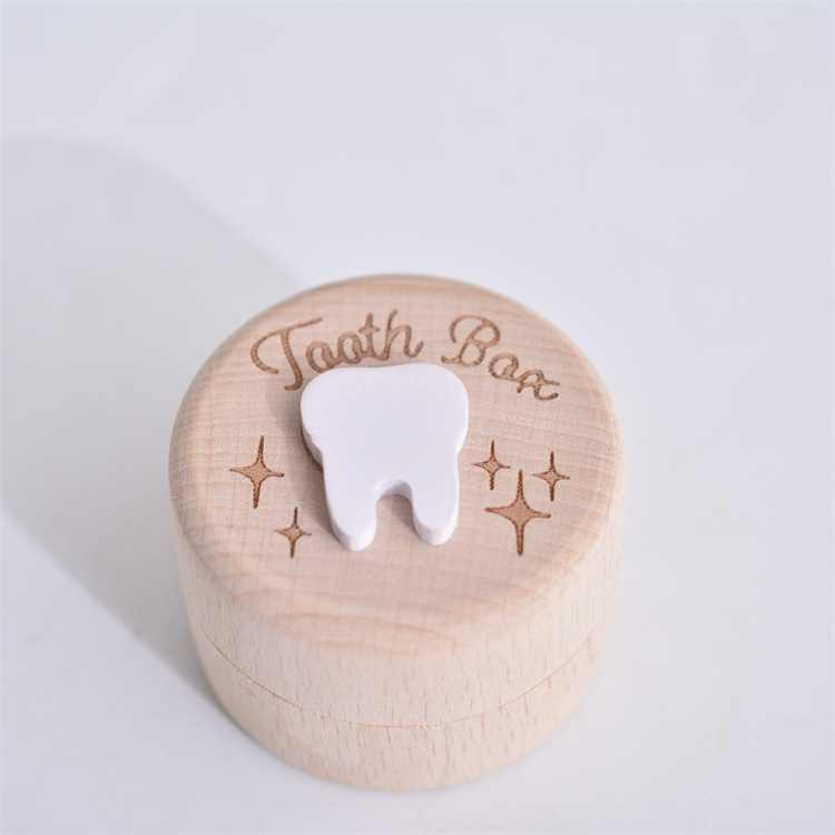 Picture of Cross-Border Wooden Children's Deciduous Tooth Box Creative Children's Wooden Tooth Storage Box Multi-Specification Commemorative Collection Box
