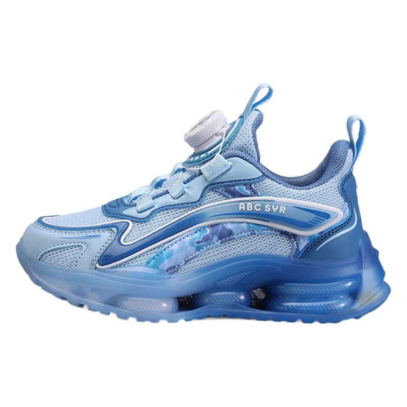 Boys' Shoes Autumn 2025 New Model Children's Non-Slip Breathable Mesh Leather Versatile Boys' Sports Running Shoes Trendy