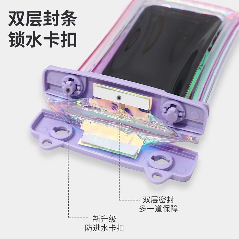 Picture of Laser Airbag Waterproof Bag Touch Screen Underwater Photography Swimming Hot Spring Water Park Drifting Mobile Phone Universal Bag