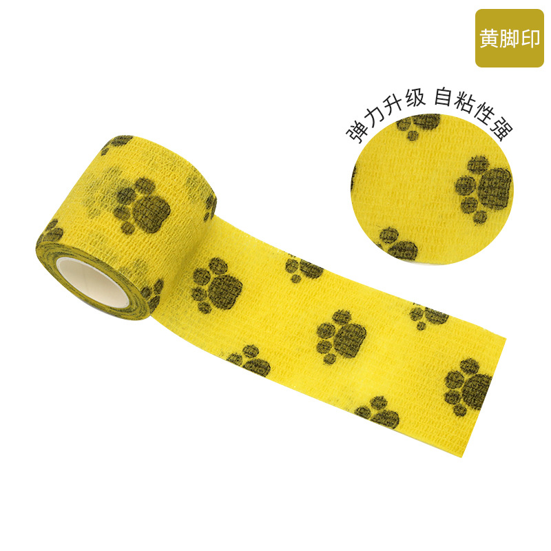 Picture of Spot self-adhesive bandage pet dog bandage finger bandage non-woven elastic elastic outdoor camouflage bandage