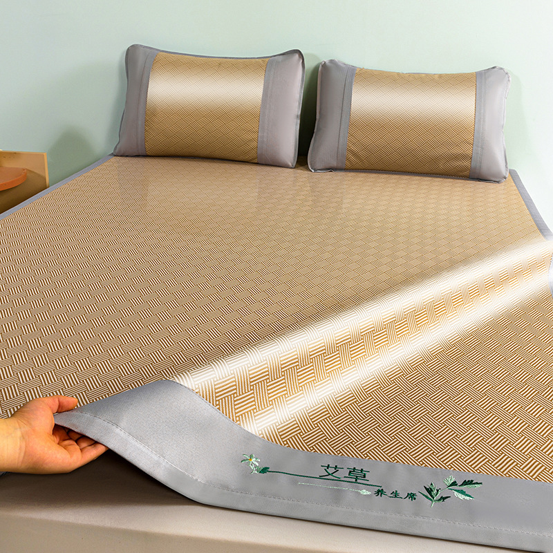 Picture of Class a Carbon Light Ice Silk Mat Student Dormitory Soft Mat Ice Rattan Mat Three-Piece Set Wholesale Antibacterial and Anti-Mite
