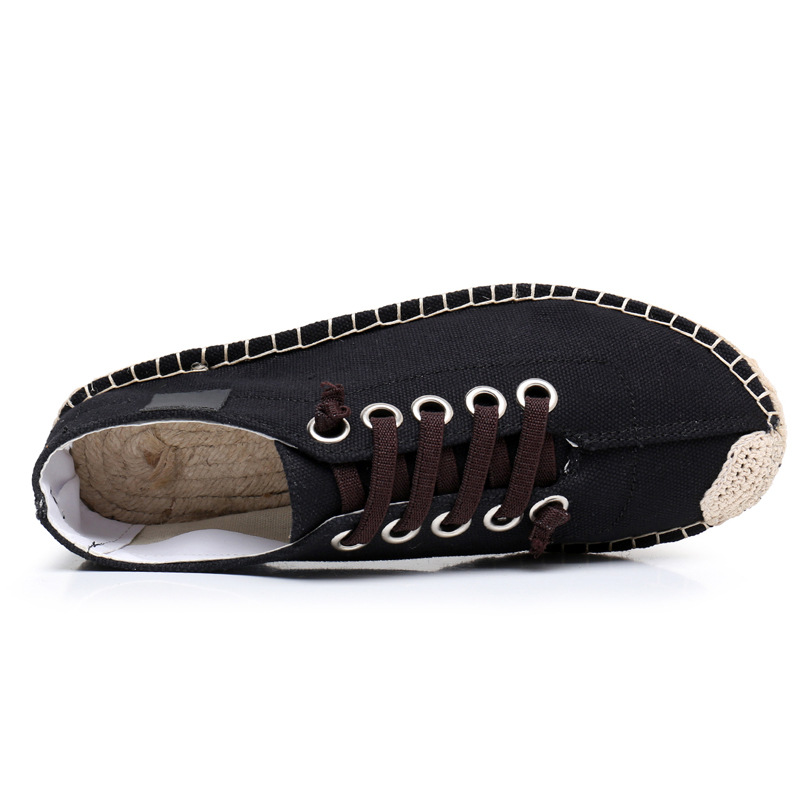 Picture of Linen Fisherman Shoes Summer Cloth Shoes Men's Soft Sole Men's Shoes Slip-on Chinese Style Men's Casual Beijing Canvas Shoes