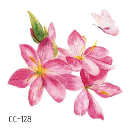 Picture of New waterproof flower tattoo stickers fashion small fresh face stickers fashion Photo Studio Art Stickers